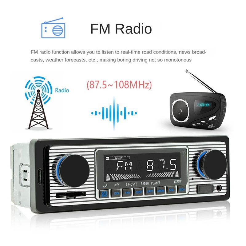 ABNR 4-Kanal 60W Bluetooth Autoradio Kunststoff Auto MP3-Player Plug-In USB-Stick Autoradio Mit Verkabelungsschutzfunktion Für Auto