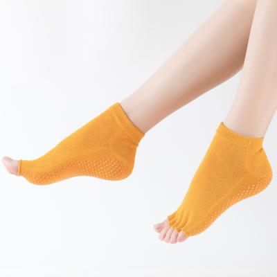 Beliebte rutschfeste Zehen-Yoga-Socken für Damen, Fünf-Finger-Socken, Tanzsocken, Gummisocken, Sportsocken