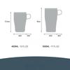 Tyeso 500ML Thermoses Insulated Coffee with Handle Portable Thermal Travel Mug for Hot Cold Drinks Outdoor Vacuum Office Home with Eye Sticker