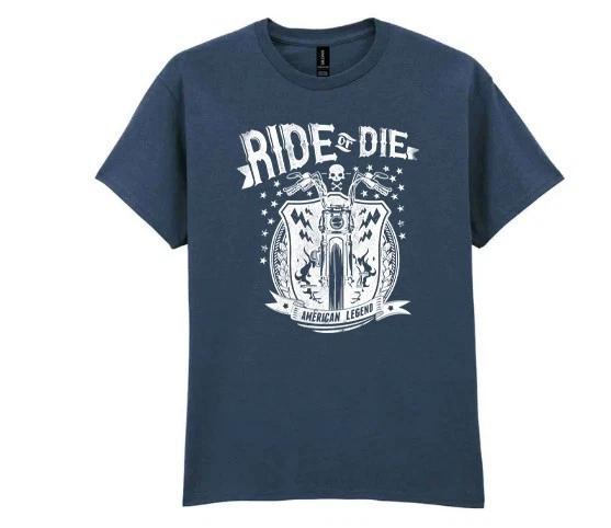 Motorbike Blue Dusk TShirt  ultra cotton  bike riders Tee gift for him L