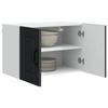 Wall Cabinet PORTO 2 pcs Black Engineered Wood