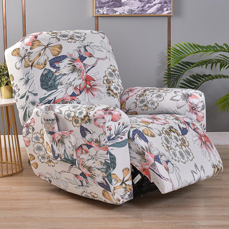 Чехлы для реклайнеров 4 шткомплект Чехлы для ленивых мальчиков Чехол для дивана стула нескользящий откидывающийся с карманами для хранения защитный чехол для мебели в гостиной 2700₽