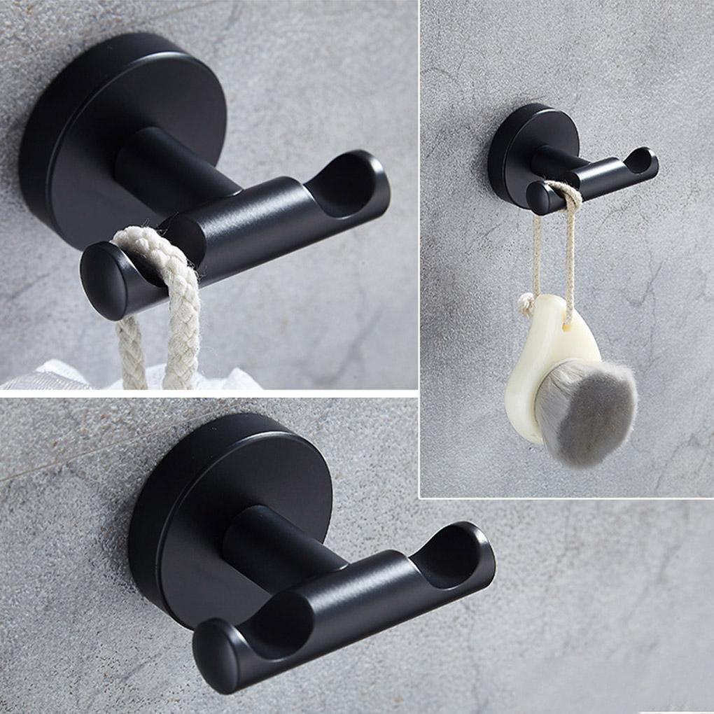Bathroom Hook Stainless Steel Hanger Adhesive Hanging Wall-mounted Hooks Decoration Towels Rack Supplies Bathrobe Toilet