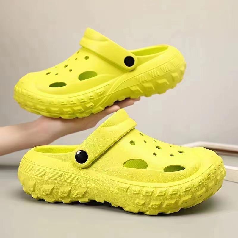 

Унисекс Сандалии с закрытым носком, устойчивые к запаху, нескользящие - Мягкая пляжная обувь двойного назначения, доступны большие размеры 36/37 зелёный