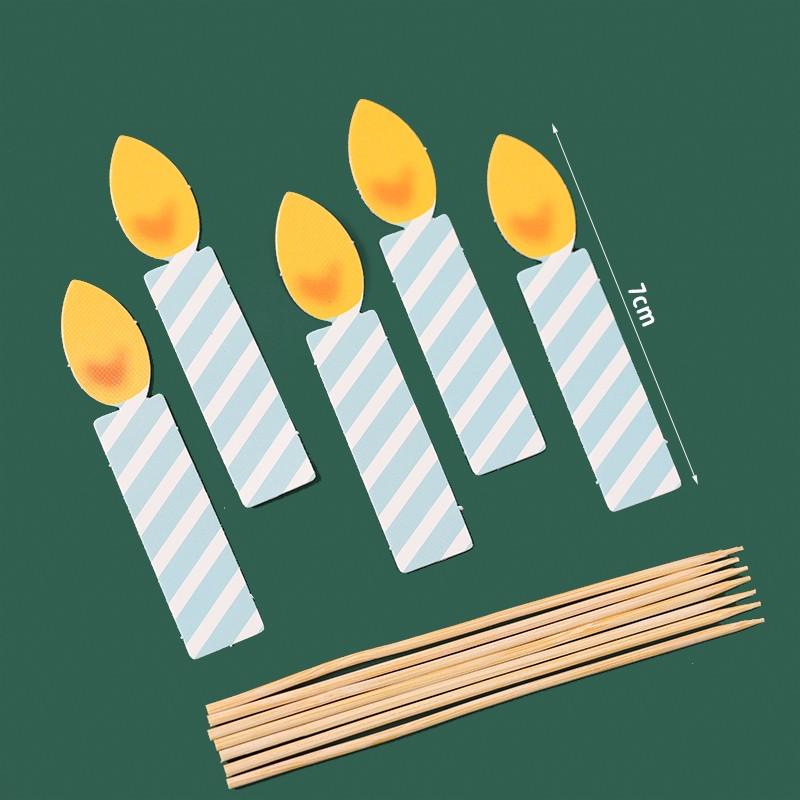 Cute Cartoon Candle Cake Toppers for Kids' Birthday Parties