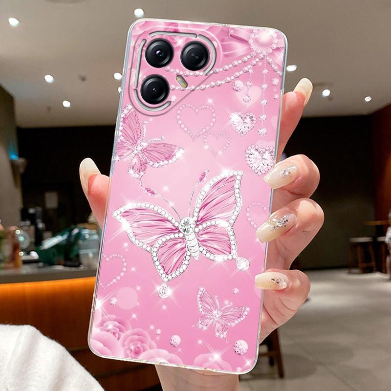 For Tecno Pova 7 Pro LJ8 Cases Pova7 Ultra LJ9 Neo LJ6 LJ7 Funda Flower Butterfly Phone Cover Soft Silicone Transparent TPU Case