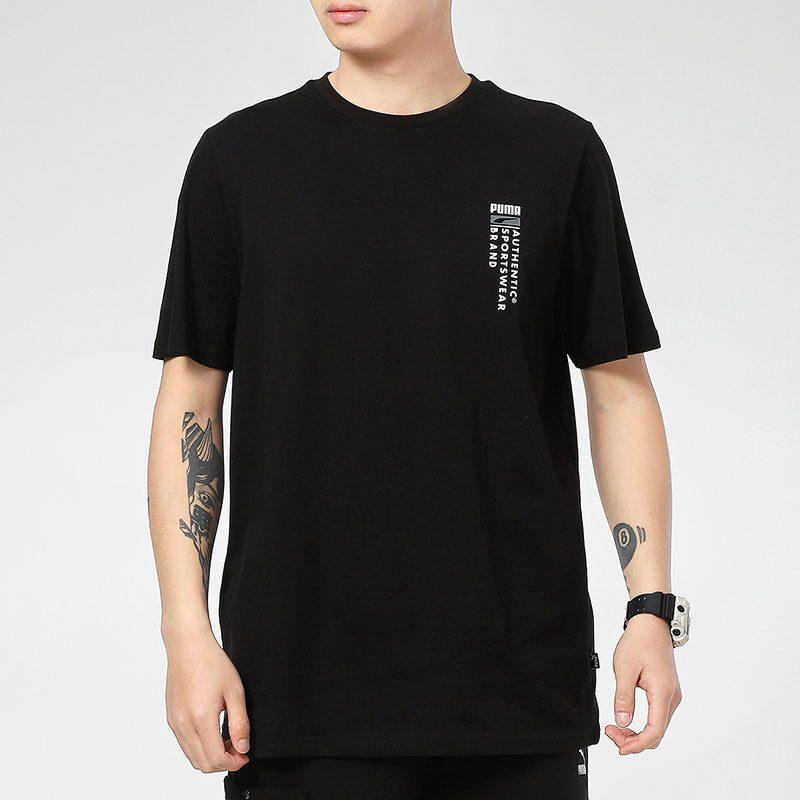 Puma T Shirts Men's Black Crew Neck Moderate Straight Fit 855975-01