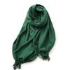 Red Scarf Women's Winter Cashmere Solid Color Scarf Shawl High-grade Warm Korean Style Tassel Scarf Men's All-match Scarf