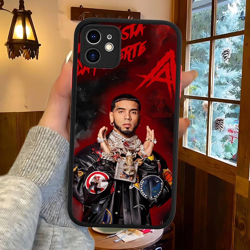 Rapper Singer A-AnuelS AA Phone Case For IPhone 13 12 X XS MAX Pro Max 16 15 11 14 Pro Max Shockproof Matte Cover iphone 11pro max