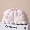 1pair/2pcs of super cute light luxury cream style cat face resin decorative bookends, heavy duty non slip bookends, for book magazine organization,