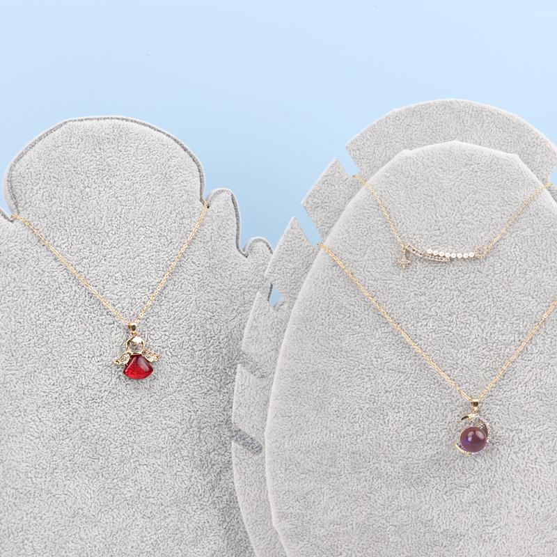 Schwarzes Samt Halskettenanhänger Display Aufbewahrungsbrett Ständer Schmuck Organizer Halter Etui Regal