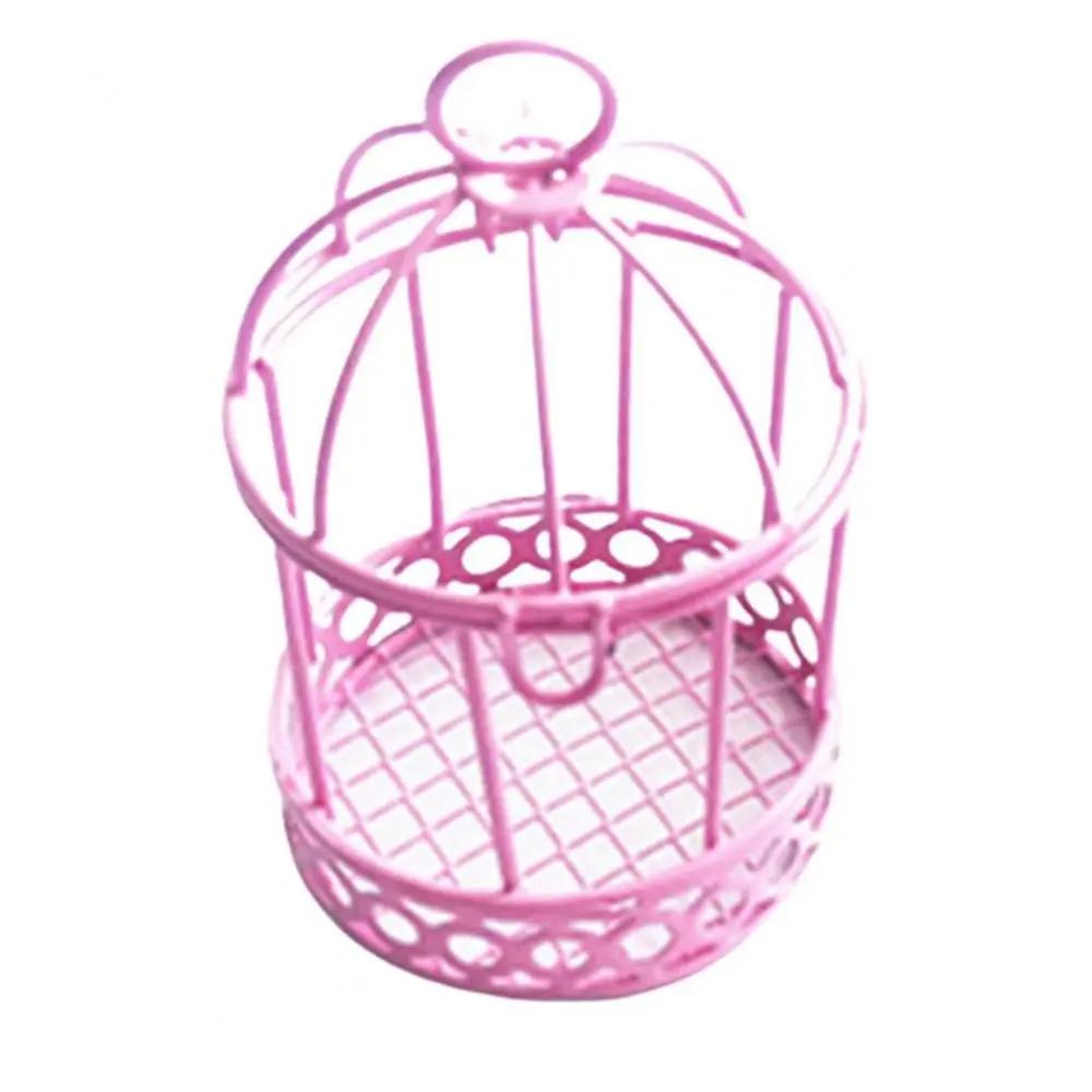 Elegant Bird Cage Mini Bird Cage Portable Macaron Bird Cage Storage Box Cute Iron Craft Party Decor