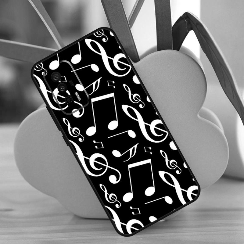 Treble Clef Music Note Case For POCO X3 X6 F6 Pro M6 X5 F3 F5 M5s Xiaomi 13 14 Ultra 12 Lite 11T 12T 13T Pro Cover