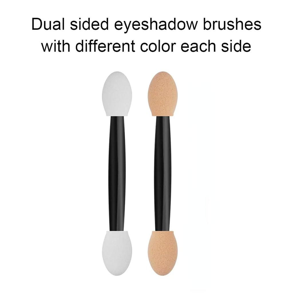 Aplicadores de esponja desechables para sombra de ojos, de doble cara, con contenedor, longitud, pinceles para sombra de ojos, aplicador de maquillaje, 120 Uds.