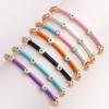High Quality Fashion Drip Oil Hand Jewelry Gold Color Colorful Enamel Turkish Lucky Evil Eye Bangle Bracelet For Women