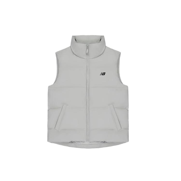 New Balance Vests Men s Gray Stand Collar Moderate Other AMV43376-TAG XS