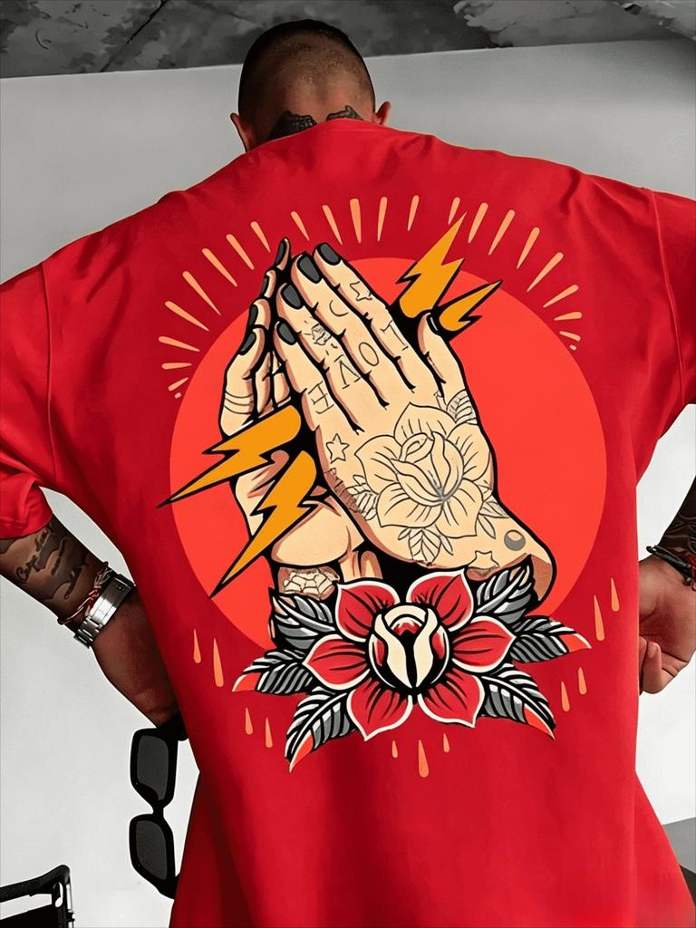 Bold Lightning Bolt Inspired Tattoo Back Pattern 3d Print Breatha Quickdry Unisex Outdoor Street Fashion Sprot Parentchild Clothing