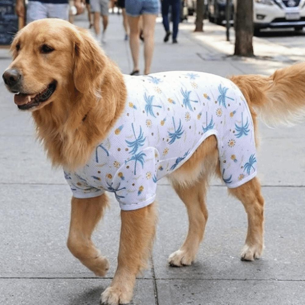 Soft Dog Sunscreen Clothes Breathable Mesh Pet Pajamas Dog Cooling Jumpsuit  Costume For Pets