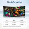 Floral Fantasy Butterflies 1 Theme Quick Dry Beach Towel Custom Name Text Print Large Sand Resistant Towel Beach Vacation