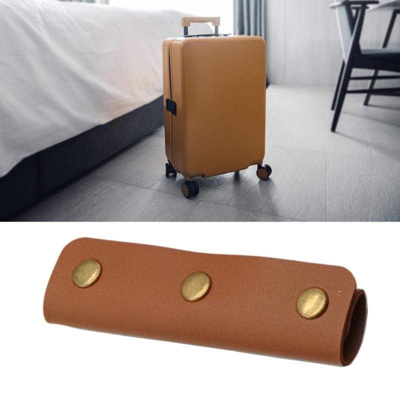 Practical PU Leather Handbag Strap Protector With Slip Resistant And Secure Fixing Snap Protective Sleeve For Shopping Bags
