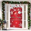 Weihnachten Weihnachtsmann Thema Nussknacker Schneemann Türbanner Ornamente Türabdeckung Banner Fotografie Hintergrund Innen Außen Veranda