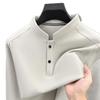 Herren Hoodie aus beidseitigem kationischem Fleece: 2025 Herbst/Winter Stehkragen Lässiges Warmes Basisschicht-Shirt