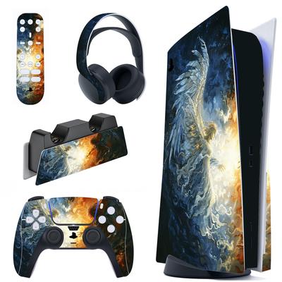 Sticker Sticker for PlayVital Ps5 Console Sticker Vinyl Sticker for Ps5 Controller Headset Remote Control Charging Station (disc Version), & & &