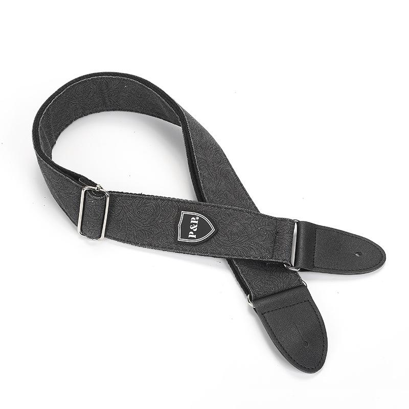 Guitar Strap Adjustable Strap Widening Thickening Denim Cotton Guitar Belts for Electric Guitar Bass Ukulele Guitar Accessories темно-серого