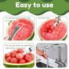 6Pcs Watermelon Fork Slicer Cutter Foldable Fruit Cutter Stainless Steel Watermelon Cutter Slicer Tool Double Head Melon Cube