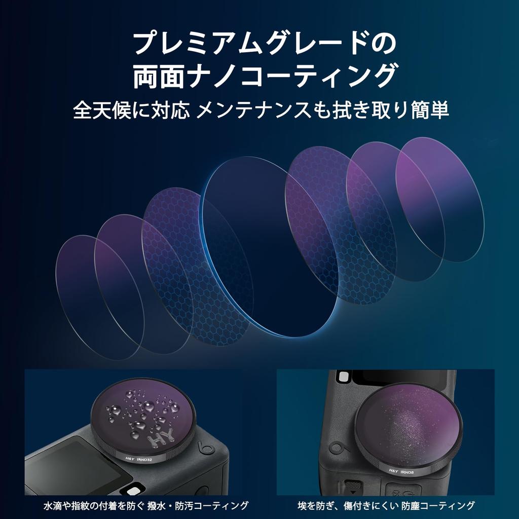 ND Filter Set for DJI Osmo Action 6 Set H&Y (ND8, ND16, ND32) - 3-Piece (DJI-A6NK)