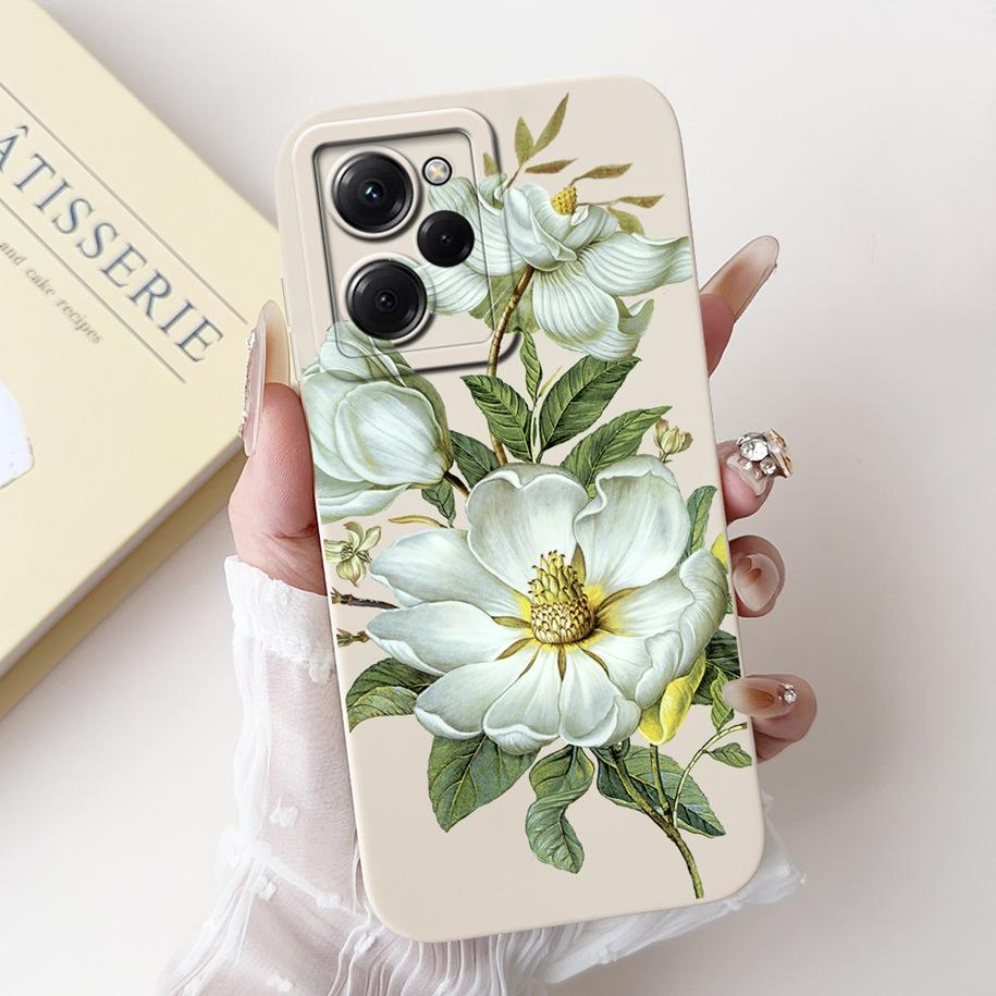 For Xiaomi Poco X5 Pro Case Cool Fashion Flower Sunset Soft Silicone Soft Protection Cover For Xiaomi Poco X5 X 5 X5Pro 5G Funda