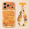 Cute Doll Mobile Phone Case with Hanging Chain, Suitable for Iphone17 Apple 16promax Transparent 15 Niche 14 Soft Case