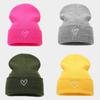 Thickened Heart Design Knit Hat For Men And Women Winter Wear