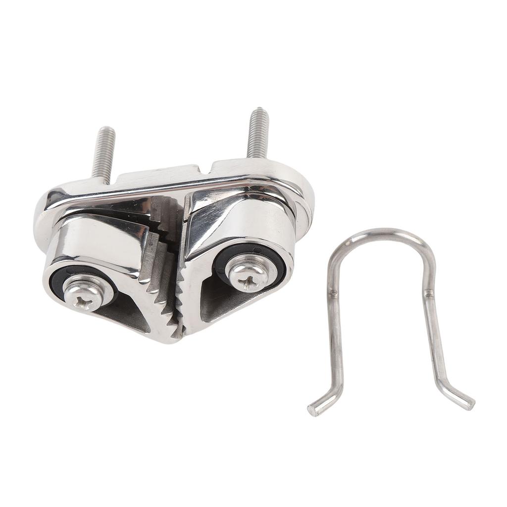 Stainless Steel Rope Clamp Cam Cleat Progressive Cam Tooth Boat Rope Cleat for Sailboat Kayak Canoe Dinghy