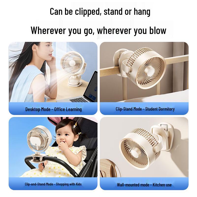 Lee Shen USB Rechargeable Mini Smart Desktop Fan