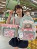 Fresh Sweet Transparent Backpack With Waterresistant Nylon For School Girls