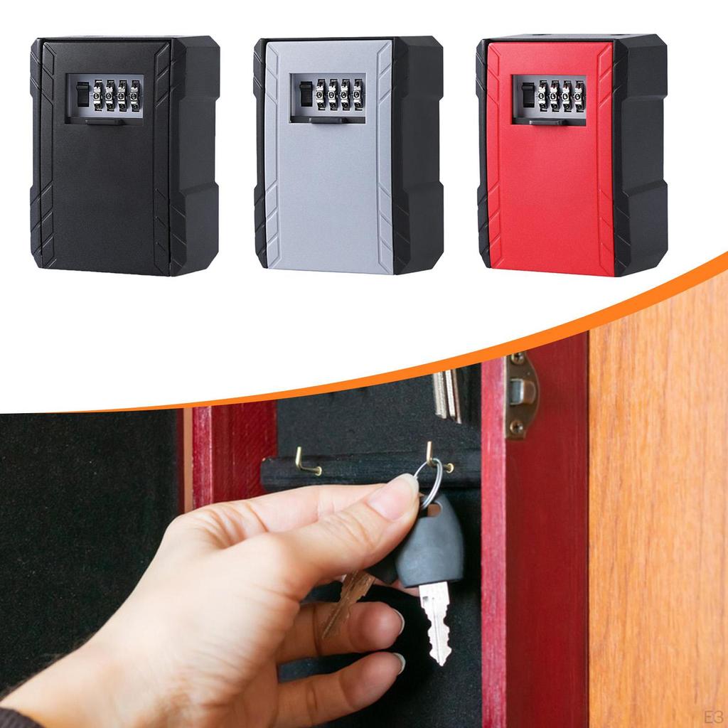 Key Lock Box Combination Lockbox Multifunctional Wall Mounted Storage for Store Garden
