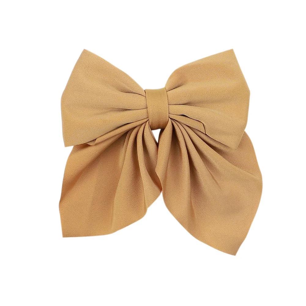 5Piece Mixed Color Ribbon Bow Girls Hair Clips Elegant Solid Color Bow Hair Accessories Hair Clips for Girls Headwear