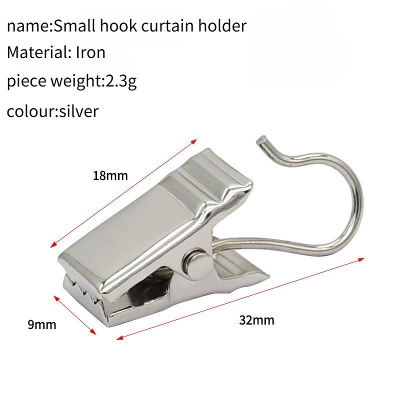 Stainless Steel Curtain Clips with Hook Sturdy and Durable Window Curtain Hook Clips Home Window Curtain Decor Accessories
