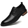 Men's Formal Brogues: Spring/Autumn Casual Leather Shoes - Round Toe, Top Layer Cowhide.