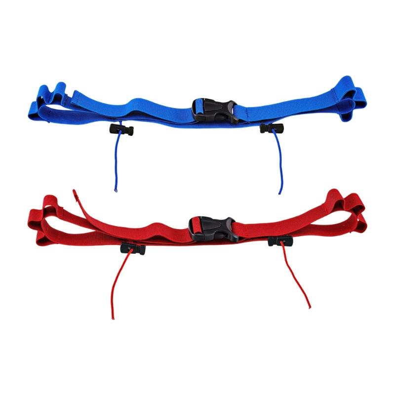 2Pcs Elastic Sport Waist Belts Race Bib Holder Adjustable Running Waistband with 6 Elastic Rings for Triathlon Cycling