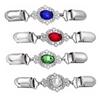 New Pearl Rhinestone Brooch for Women Sweater Clips Vintage Cardigan Shawl Clasp Waist Fixing Button Badge Jewelry Accessory