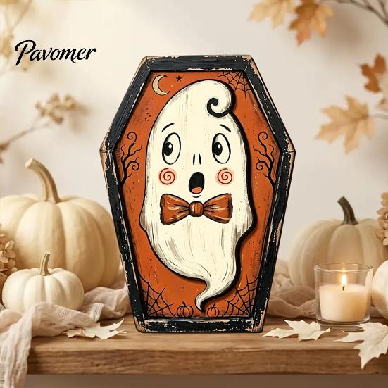 Verweerd Houten Wanddecoratie Vintage Halloween Houten Decoratie, Kistvormige Tafelblad Ornamenten, Vrijstaande & Seizoensgebonden Feestdecoraties Hangend Ornament