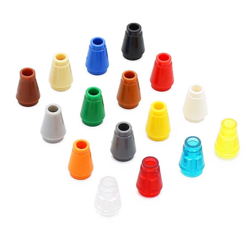 MOC Circular Cone 1x1 with Top Groove 4589b DIY Enlighten Building Blocks Bricks Classic Compatible with Assembles Particles