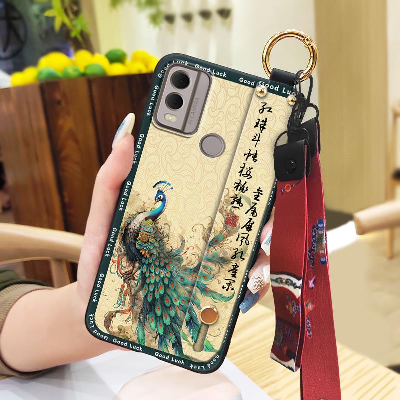 Wasserdichte Handgelenkschlaufe Handyhülle Für Nokia C22 Mode Für Mama Handyhalter Rückseite Schutzhülle Ältere Dame Silikon