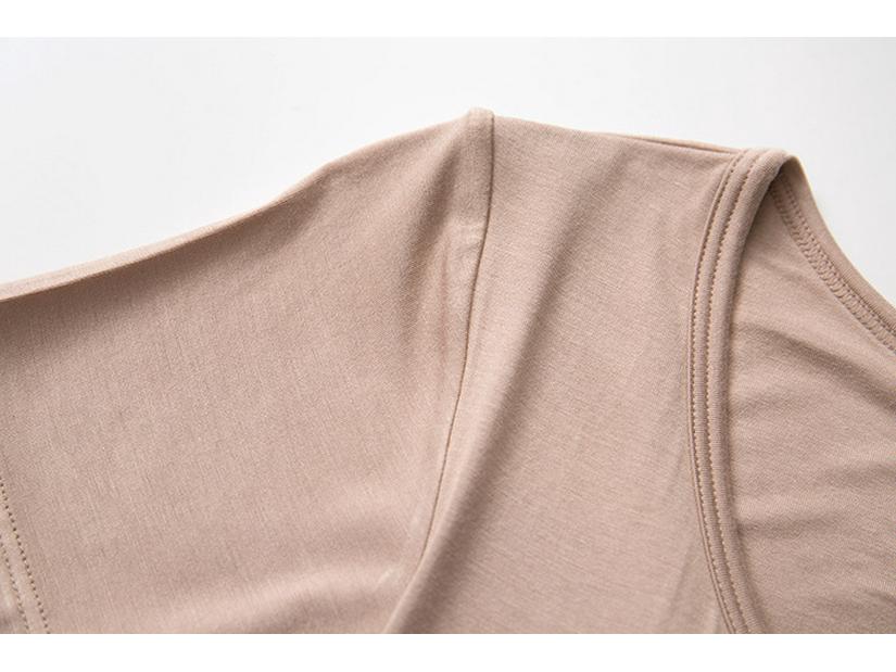 Damen Sommer T-Shirt mit gepolsterten Cups ohne Bügel und kurzen Ärmeln