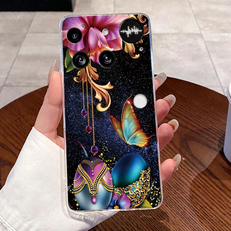 Casing For Nothing Phone (3) Case For Phone3 Back Cover Aesthetic Fashion Cute Cat Cartoon Transparent Soft Silicone Phone Case