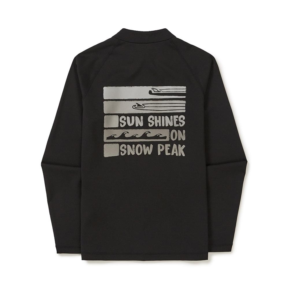 [Snowpeak] Water Women's Semi-Crop Zip-Up Rashguard Black (S25MWWSW05)
