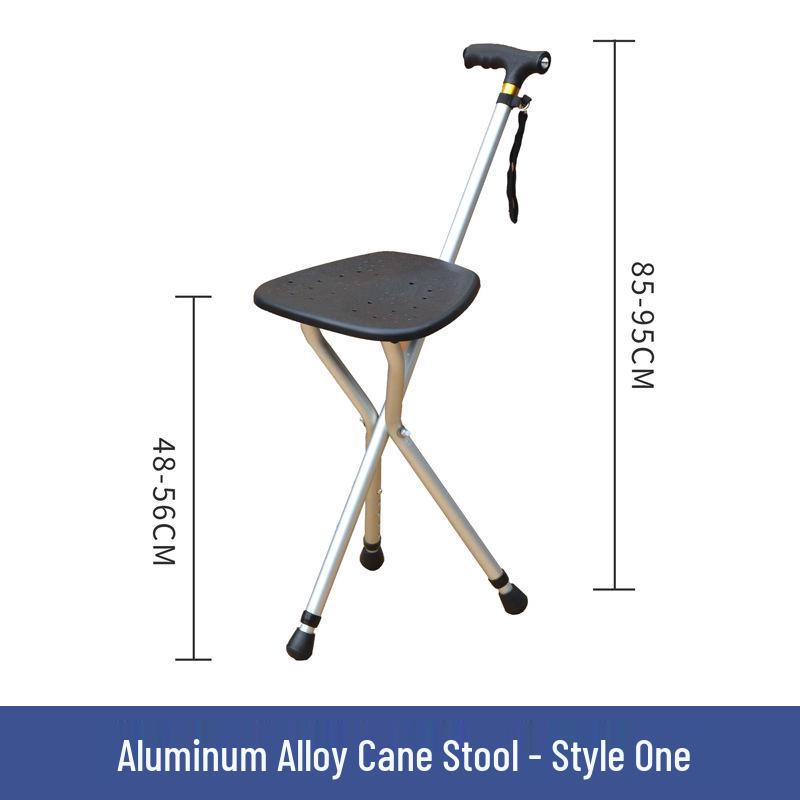Multifunctional Aluminum Alloy Cane with Enlarged Seat Board