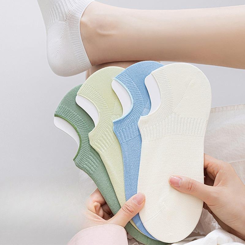 Female Summer Thin Cotton Mesh Non Slip Not To Fall with Anti Odor Sweat Absorbable Shallow Mouth Invisible Socks